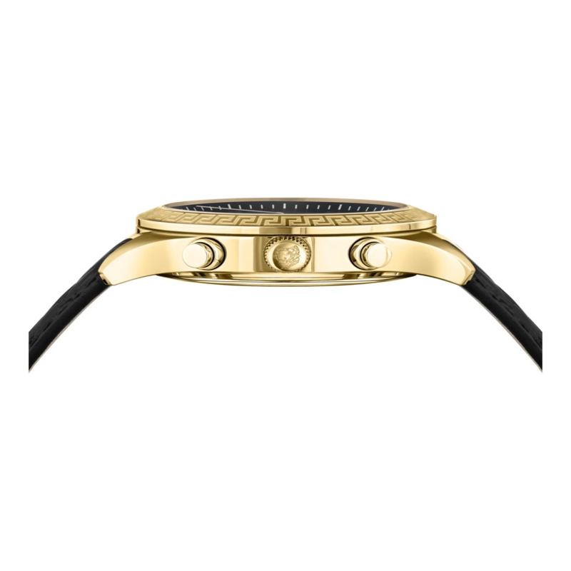 RELOJES VERSACE GRECA CHRONO LEATHER WATCH PARA MUJER EN ORO AMARILLO IP - 3