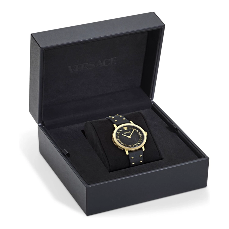 RELOJES DE CUERO VERSACE GRECA FORTUNA PARA MUJER EN COLOR DORADO - 5
