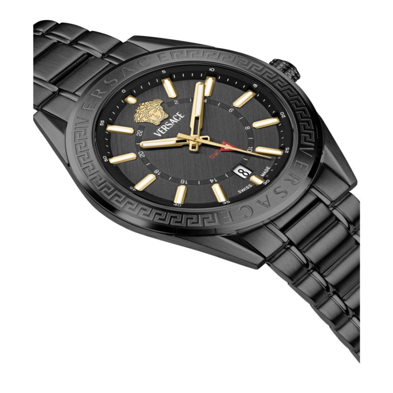 RELOJ DE PULSERA VERSACE VCODE GMT PARA HOMBRE EN COLOR NEGRO - 4