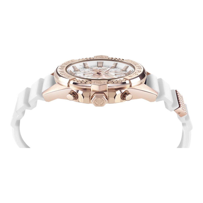 RELOJES PHILIPP PLEIN THE KULL CHRONO SILICONE WATCH PARA HOMBRE EN ORO ROSA - 3