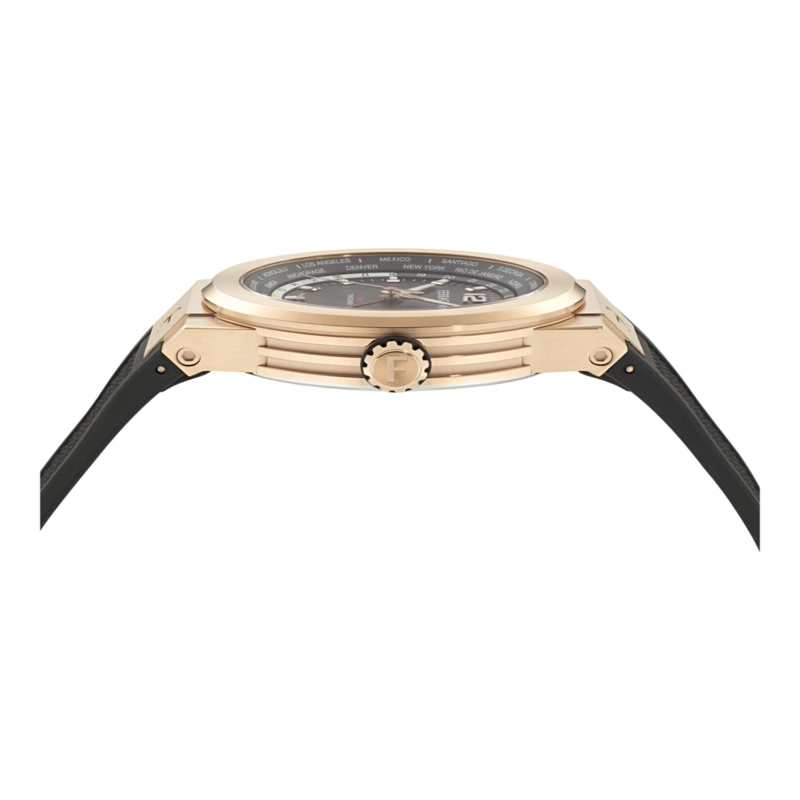 RELOJES FERRAGAMO F80 GMT WORLDTIME DE SILICONA PARA HOMBRE EN ORO ROSA - 3