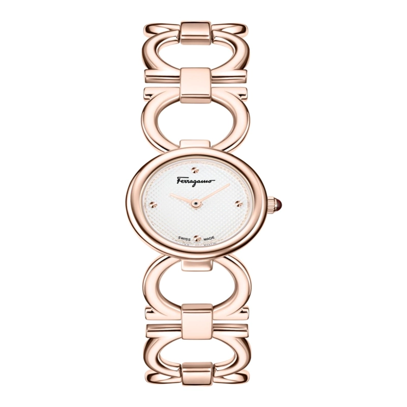 RELOJES FERRAGAMO CON DOBLE PULSERA GANCINI PARA MUJER EN ORO ROSA - 1