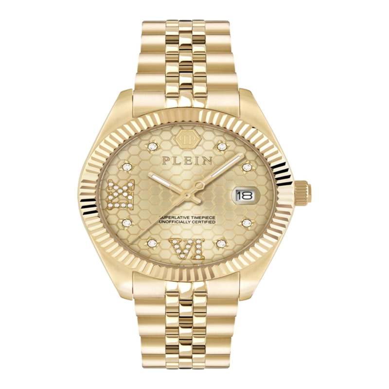 RELOJES PHILIPP PLEIN DATE SUPERLATIVE CRYSTAL WATCH PARA MUJER EN COLOR DORADO - 1