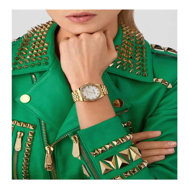RELOJES PHILIPP PLEIN DATE SUPERLATIVE CRYSTAL WATCH PARA MUJER EN COLOR DORADO - 6