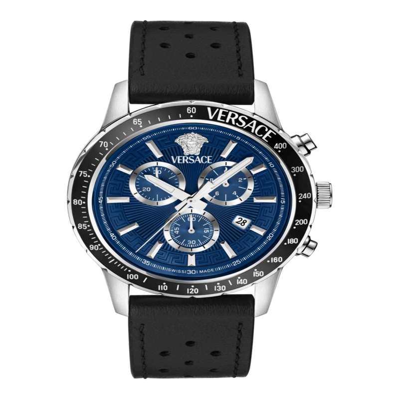 RELOJES VERSACE SPORT CHRONO LEATHER WATCH PARA HOMBRE EN ACERO INOXIDABLE - 1