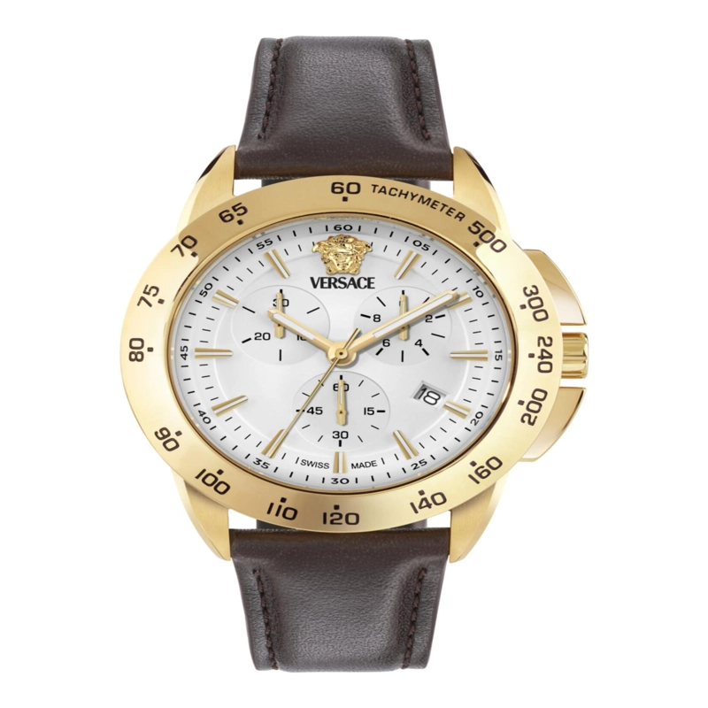 RELOJES VERSACE VSPORT CHRONO LEATHER WATCH PARA HOMBRE EN COLOR DORADO - 2