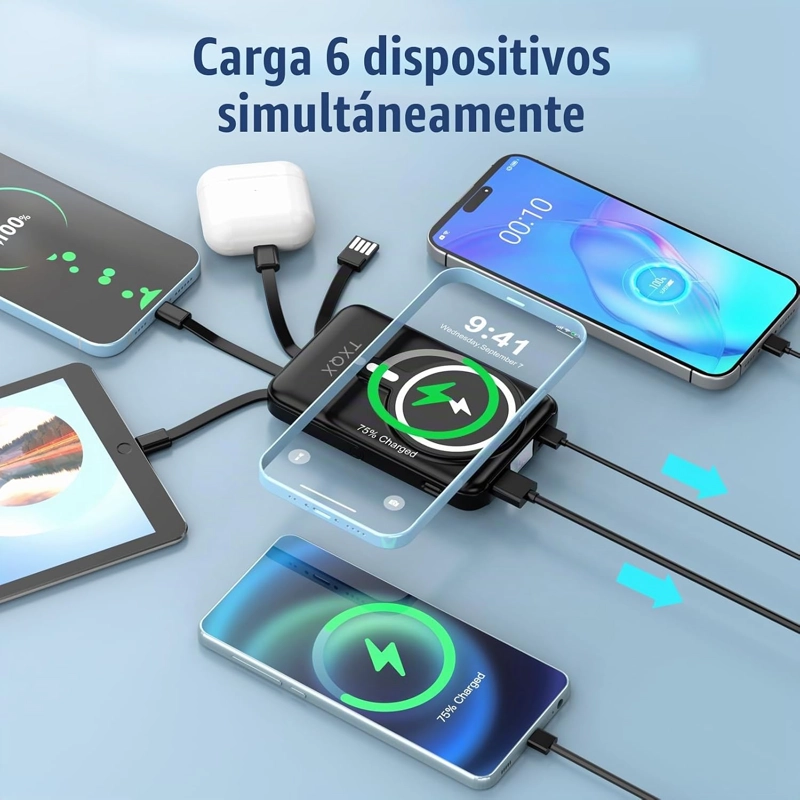 PAQUETE DE BATERIA MAGSAFE, BANCO DE ENERGIA MAGNE TICO DE 10000 MAH, 22.5 W PD DE CARGA RAPIDA - 5