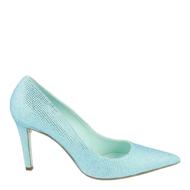 ZAPATOS DE SALON FERRAGAMO ILARY X5 ADORNADOS CON CRISTALES PARA MUJER EN VERDE AGUAMARINA - 1