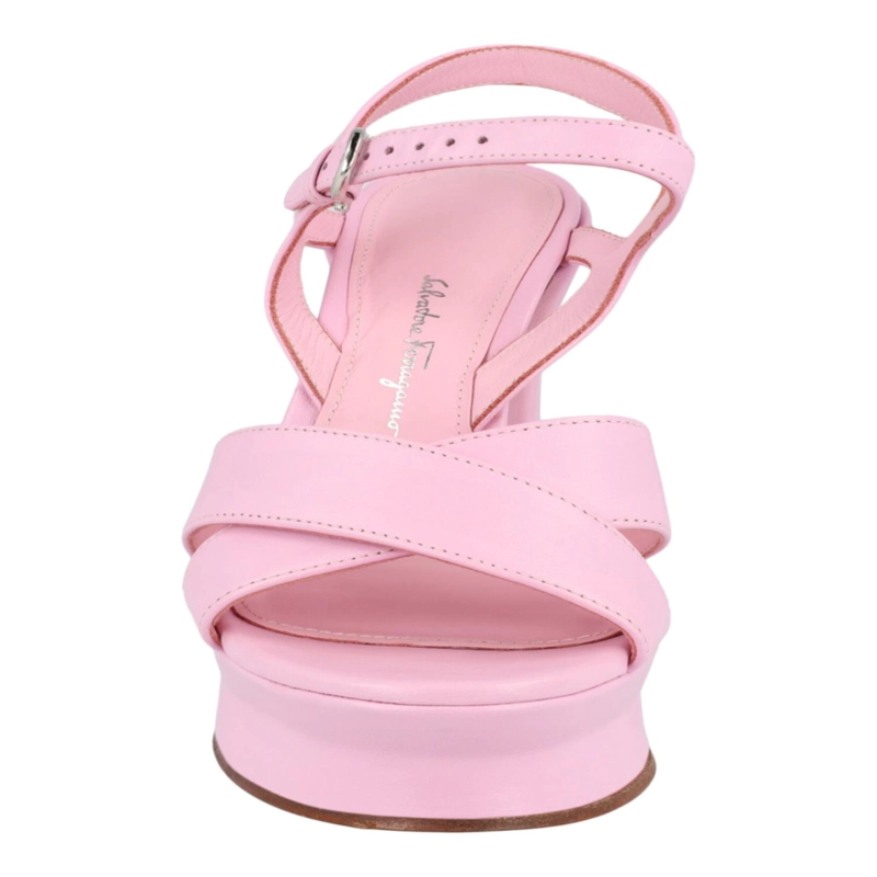 SANDALIAS DE PIEL CON PLATAFORMA FERRAGAMO SONYA PARA MUJER EN COLOR ROSA - 4