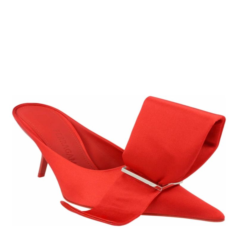 CALZADO FERRAGAMO EII 85 MULES PARA MUJER EN COLOR ROJO - 2