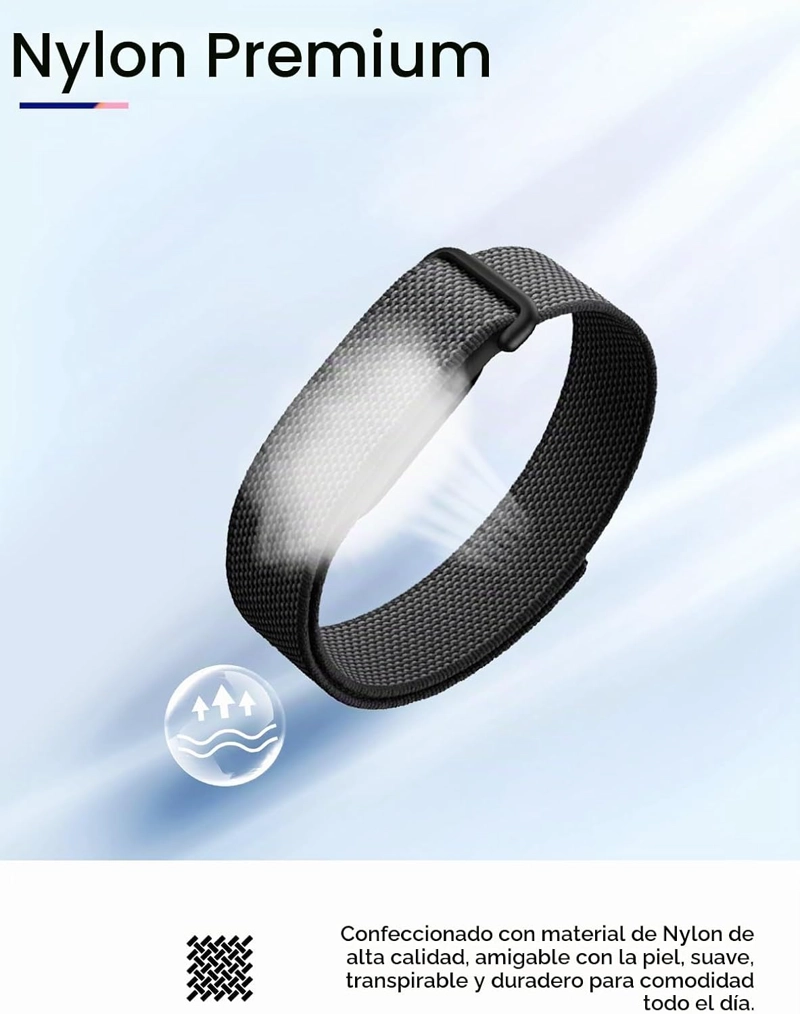 CORREA DE NAILON PARA GOOGLE FITBIT AIR, REPUESTO DE CORREA DE GANCHO Y BUCLE, BUCLE DEPORTIVO - 3