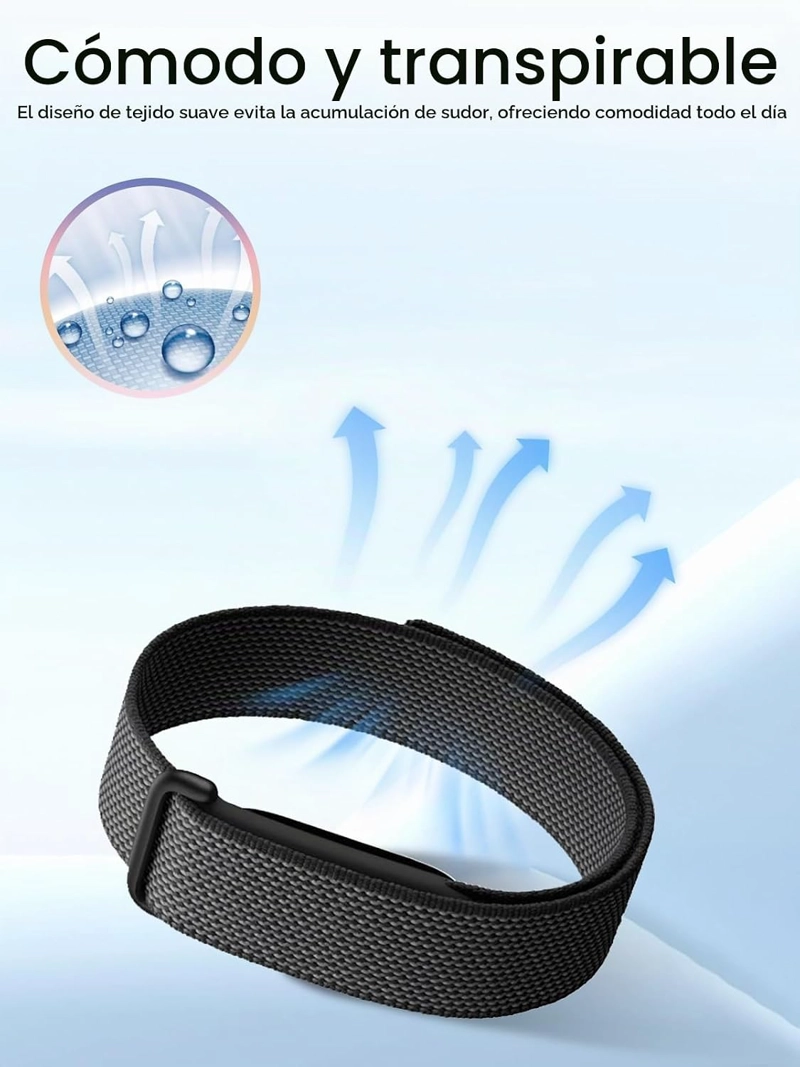 CORREA DE NAILON PARA GOOGLE FITBIT AIR, REPUESTO DE CORREA DE GANCHO Y BUCLE, BUCLE DEPORTIVO - 4