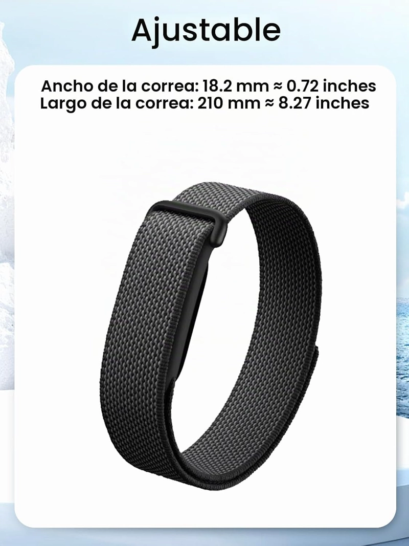 CORREA DE NAILON PARA GOOGLE FITBIT AIR, REPUESTO DE CORREA DE GANCHO Y BUCLE, BUCLE DEPORTIVO - 5