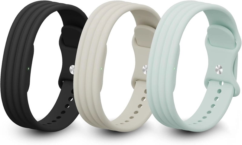 3 PACK PAQUETE SILICONE STRAPS COMPATIBLE CON GOOGLE FITBIT AIR BAND - 1