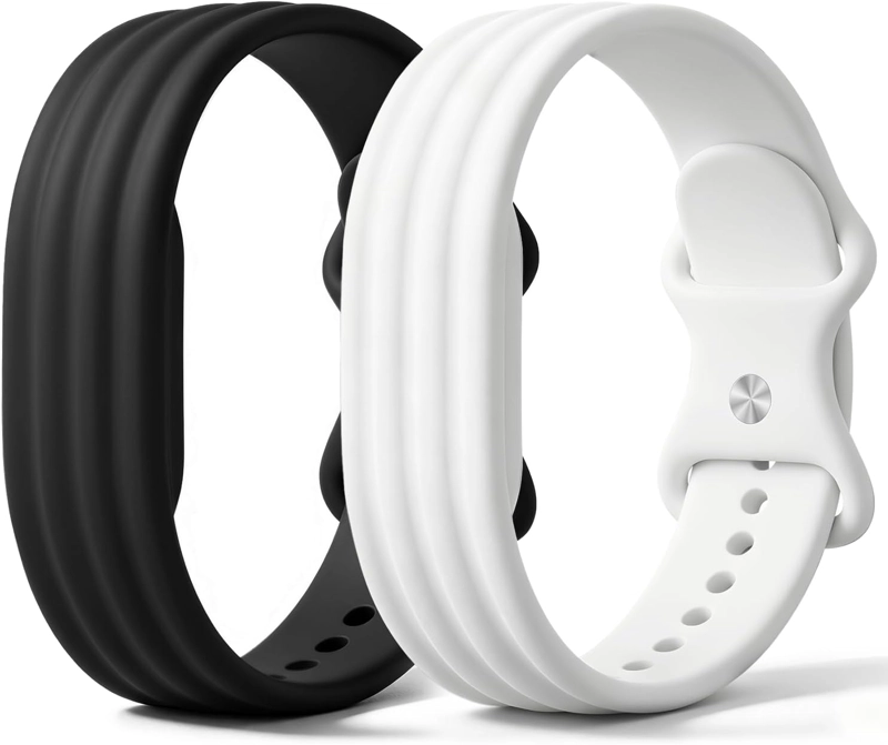 PAQUETE DE 2 BANDAS DE SILICONA COMPATIBLES CON GOOGLE FITBIT AIR ACTIVE BAND, CORREAS DEPORTIVAS - 1