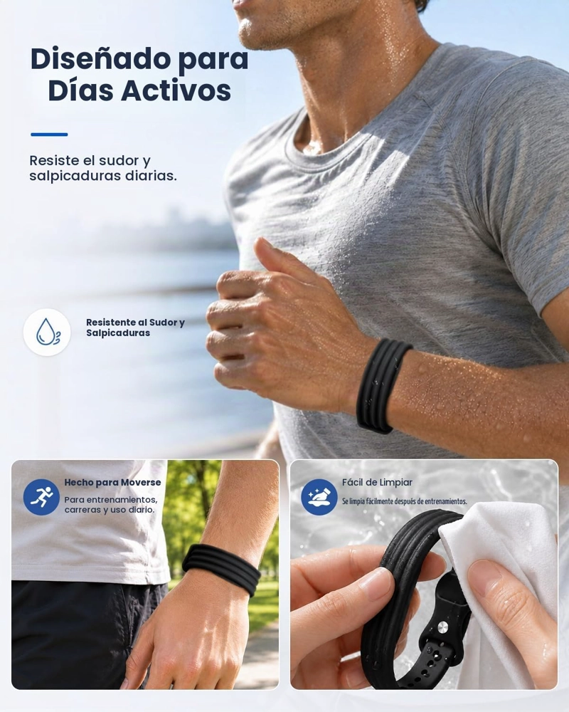 PAQUETE DE 2 BANDAS DE SILICONA COMPATIBLES CON GOOGLE FITBIT AIR ACTIVE BAND, CORREAS DEPORTIVAS - 5