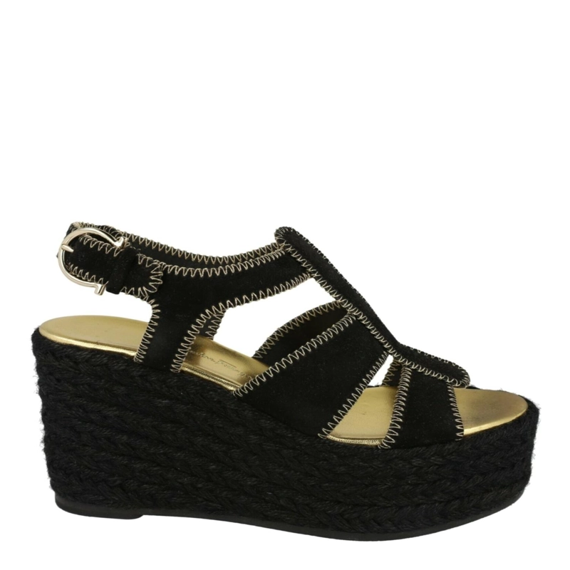 CALZADO DE ESPADRILLAS FERRAGAMO RENEE WEDGE PARA MUJER EN COLOR NEGRO - 1