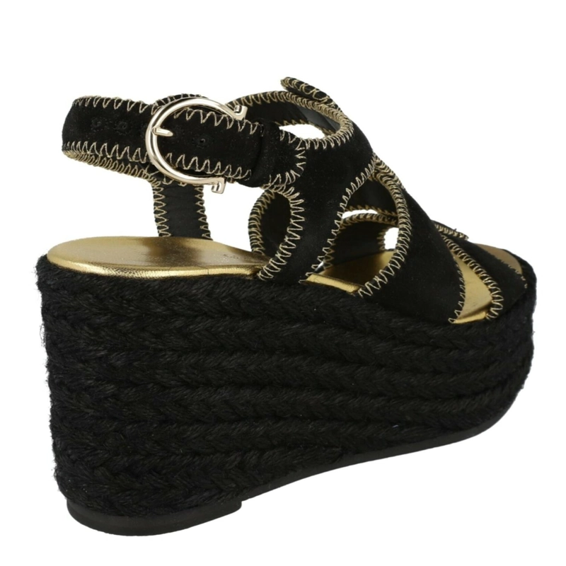 CALZADO DE ESPADRILLAS FERRAGAMO RENEE WEDGE PARA MUJER EN COLOR NEGRO - 3