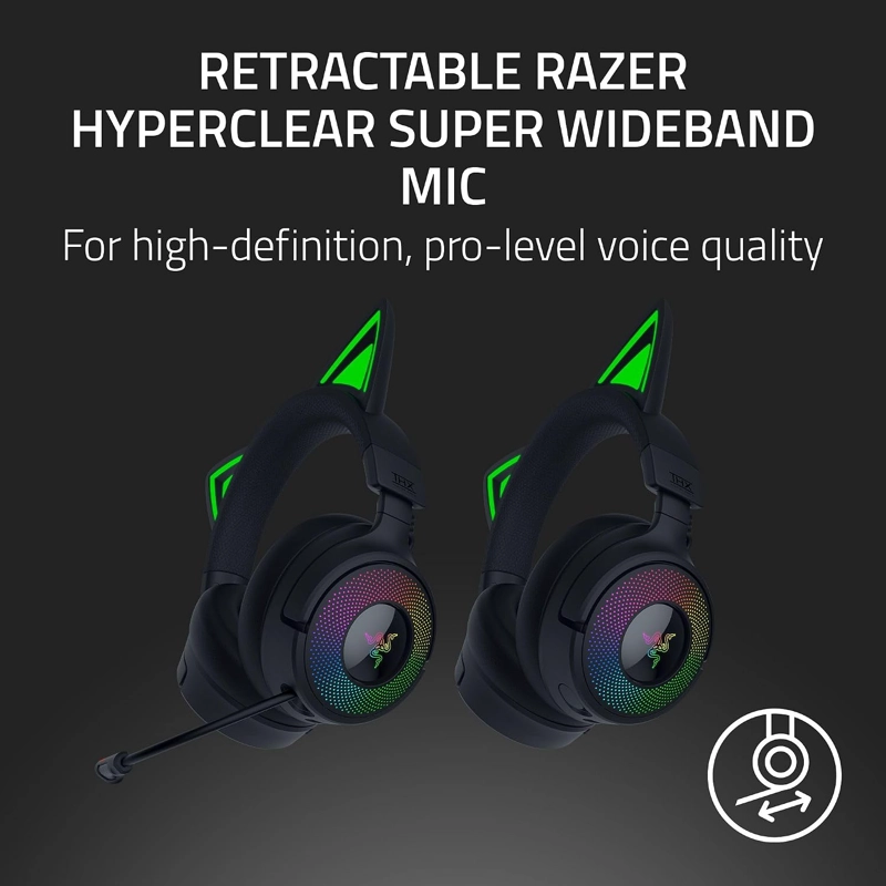 RAZER KRAKEN KITTY V3 PRO AURICULARES INALAMBRICOS RGB PARA JUEGOS, COLOR - 4