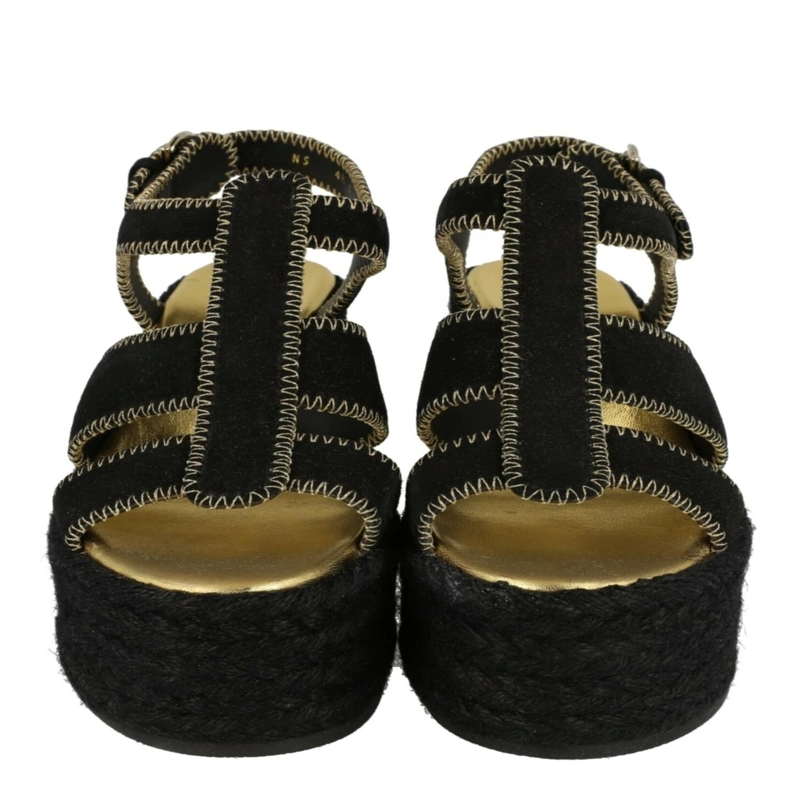 CALZADO DE ESPADRILLAS FERRAGAMO RENEE WEDGE PARA MUJER EN COLOR NEGRO - 5