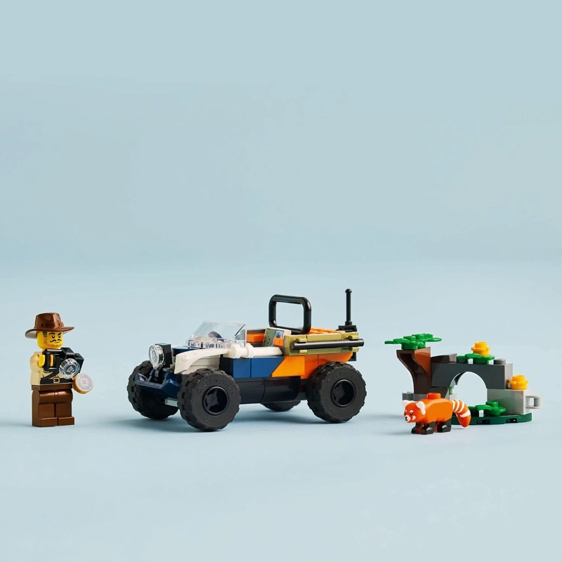 LEGO CITY JUNGLE EXPLORER ATV MISION DEL PANDA ROJO COCHE DE JUGUETE, DIVERTIDO JUGUETE DE VERANO - 5