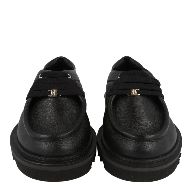 MOCASINES DE PIEL FERRAGAMO EURIPILO PARA MUJER EN COLOR NEGRO - 5