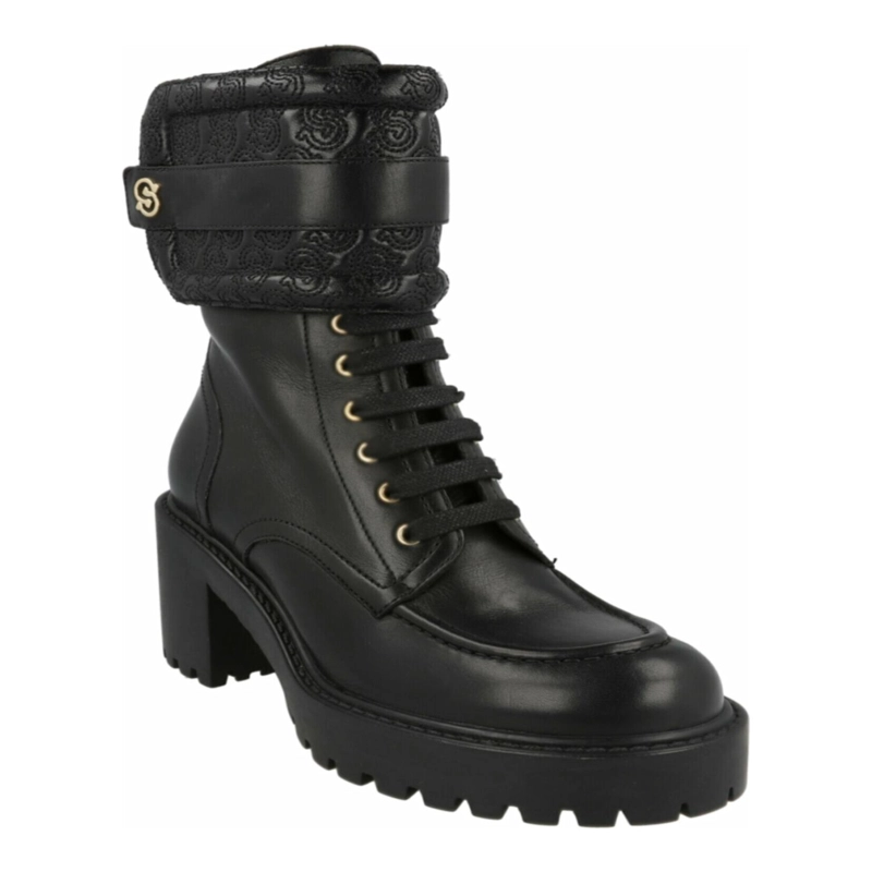 BOTAS DE COMBATE DE PIEL FERRAGAMO SHIRAZ PARA MUJER EN COLOR NEGRO - 2