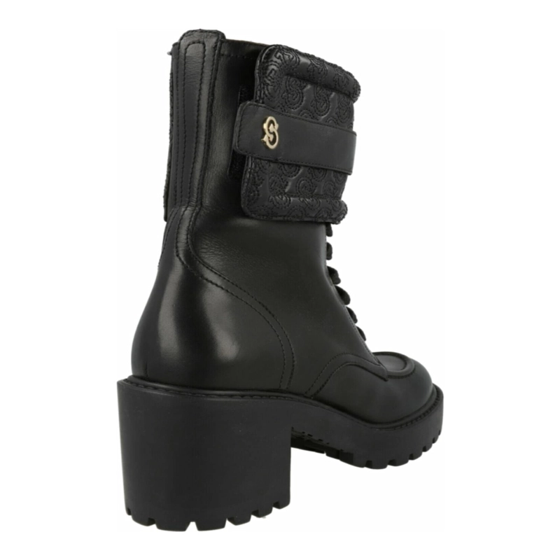 BOTAS DE COMBATE DE PIEL FERRAGAMO SHIRAZ PARA MUJER EN COLOR NEGRO - 3