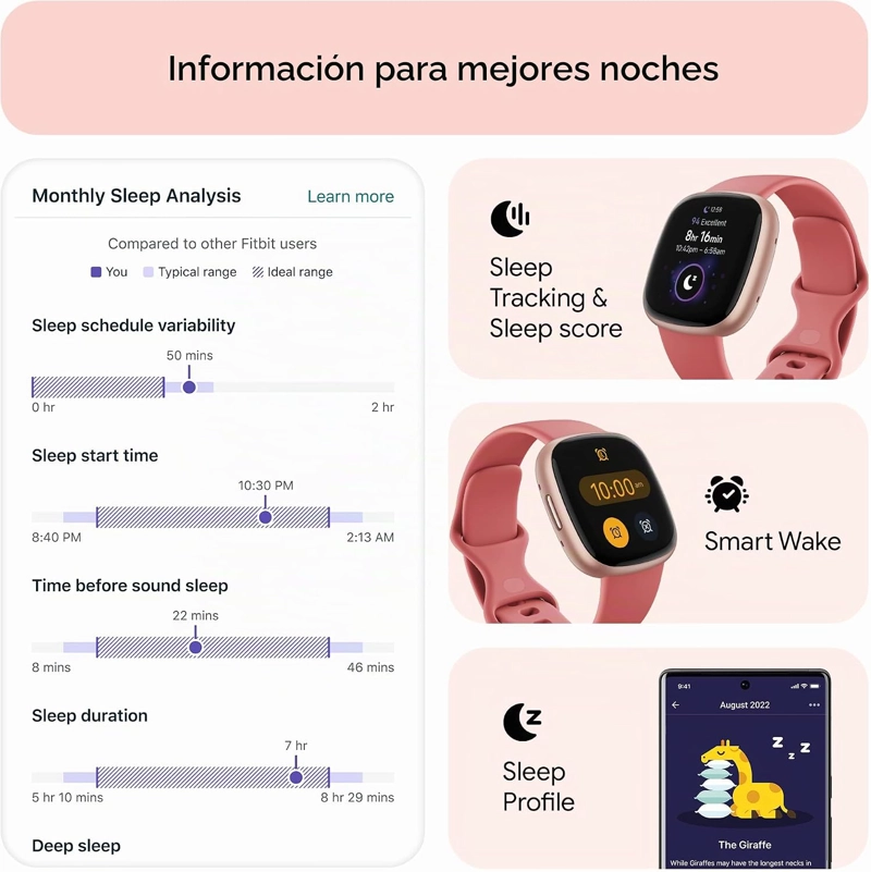 FITBIT VERSA 4 RELOJ INTELIGENTE DE FITNESS CON PREPARACION DIARIA, GPS, FRECUENCIA CARDIACA 24/7, - 3