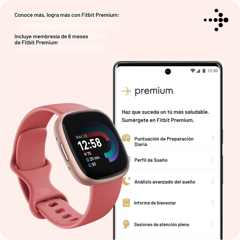 FITBIT VERSA 4 RELOJ INTELIGENTE DE FITNESS CON PREPARACION DIARIA, GPS, FRECUENCIA CARDIACA 24/7, - 5