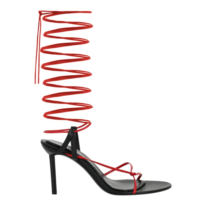 CALZADO FERRAGAMO AZHA X5 CON TACONES CRUZADOS PARA MUJER EN COLOR NEGRO - 1