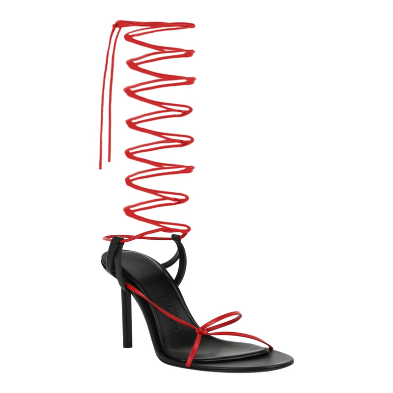 CALZADO FERRAGAMO AZHA X5 CON TACONES CRUZADOS PARA MUJER EN COLOR NEGRO - 2