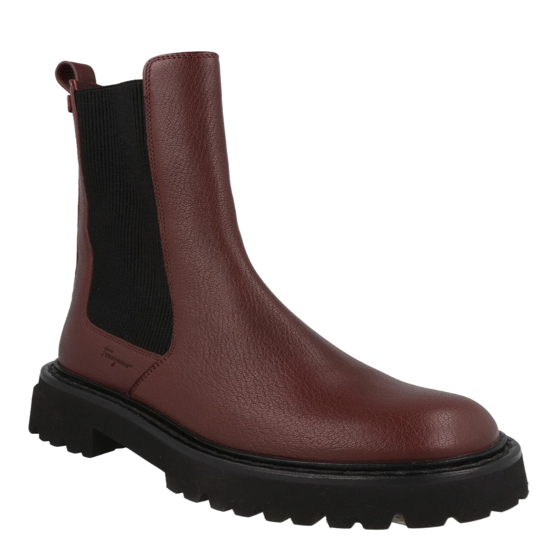 BOTAS CHELSEA DE PIEL FERRAGAMO PARA MUJER EN COLOR MARRON - 2