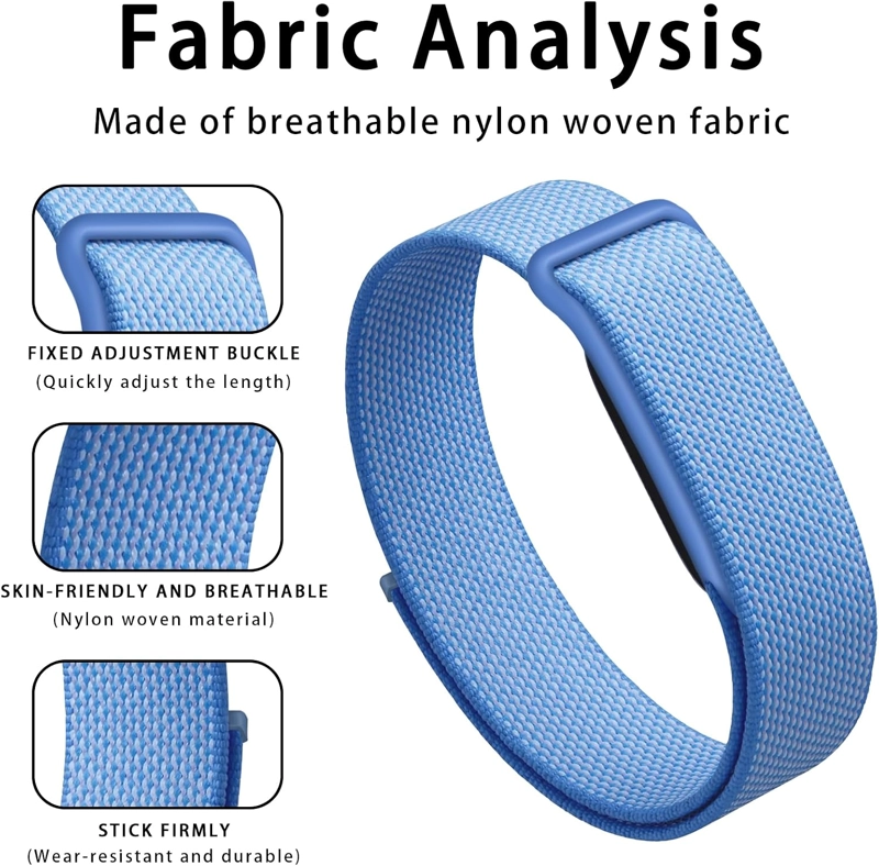 CORREA DE NAILON PARA GOOGLE PARA FITBIT AIR, CORREAS DE REPUESTO DEPORTIVAS TRANSPIRABLES Y SUAVES - 2
