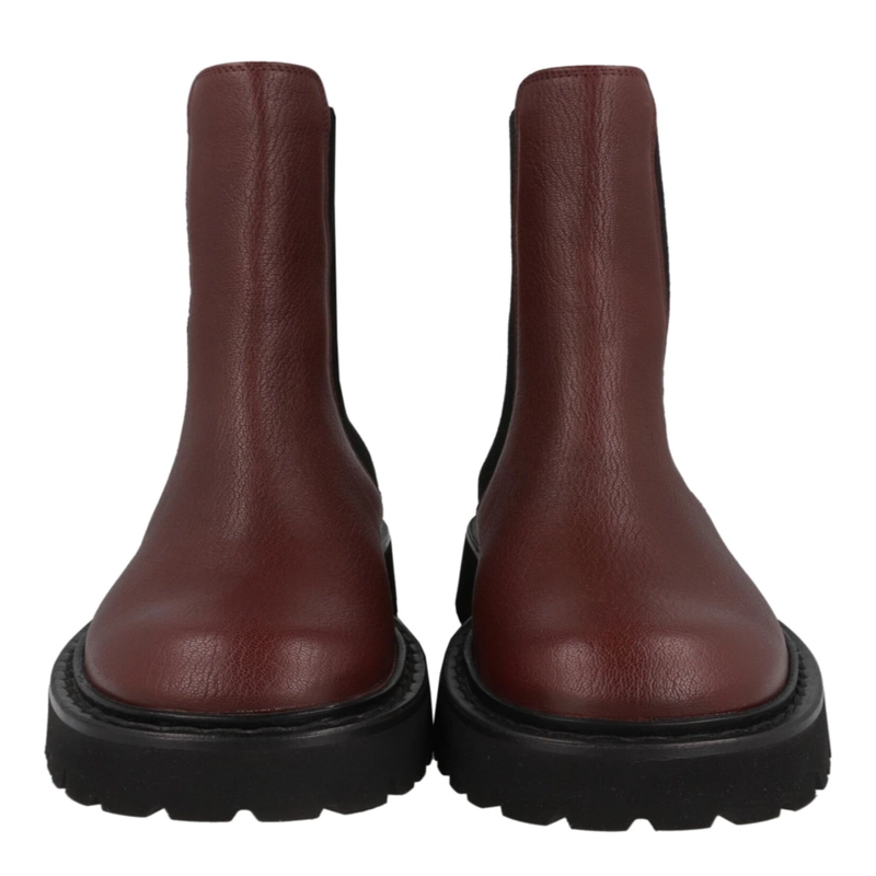BOTAS CHELSEA DE PIEL FERRAGAMO PARA MUJER EN COLOR MARRON - 5