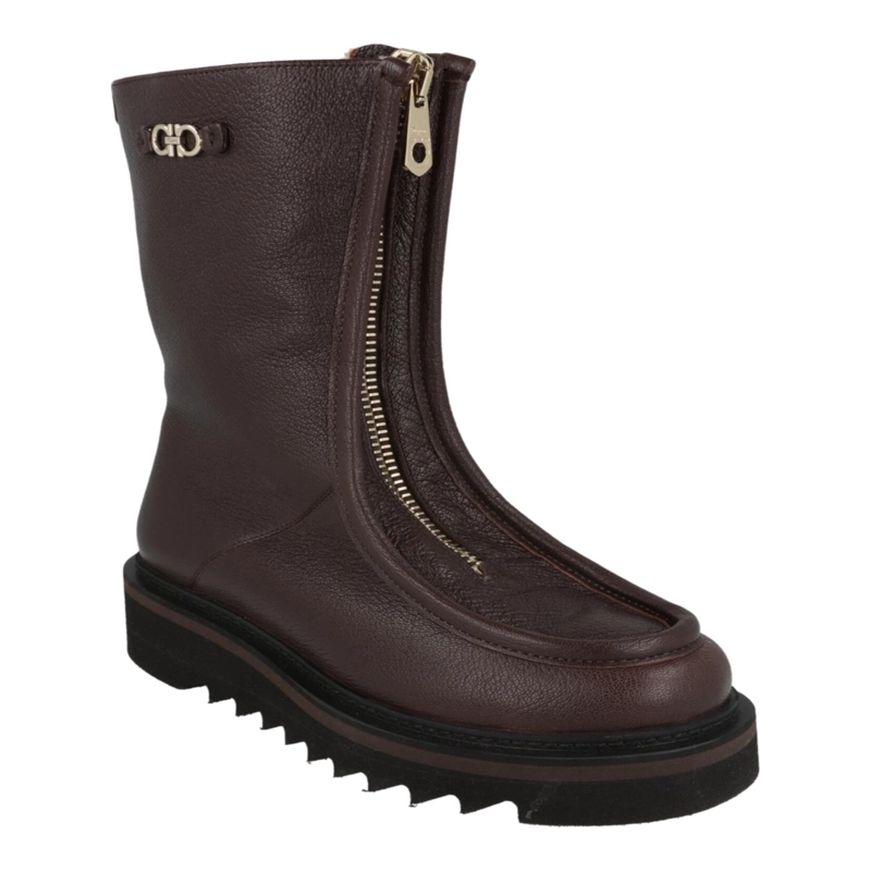 BOTAS DE PIEL FERRAGAMO EURIALO F PARA MUJER EN COLOR MARRON - 2