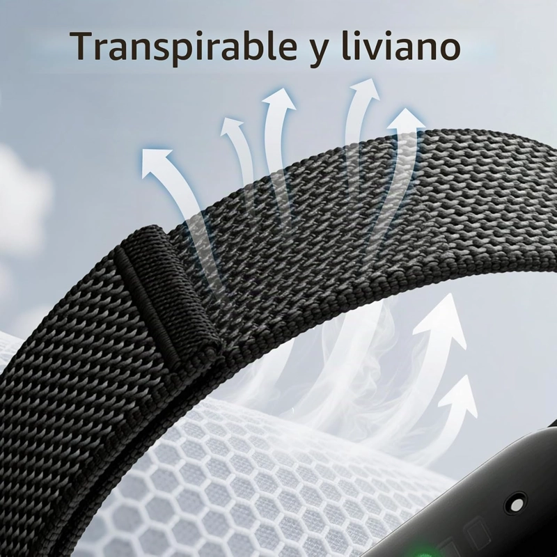 NYLON BAND BAND COMPATIBLE CON GOOGLE FITBIT AIR BAND,ADJUSTABLE BREATHABLE REPLACEMENTR WRISTBAND - 3