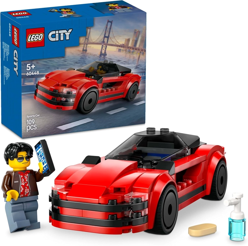 LEGO 60448 COCHE DEPORTIVO ROJO, JUGUETE, REGALO DE CUMPLEAÑOS, BLOQUES, NIÑO EDUCATIVO, NIÑAS, - 1