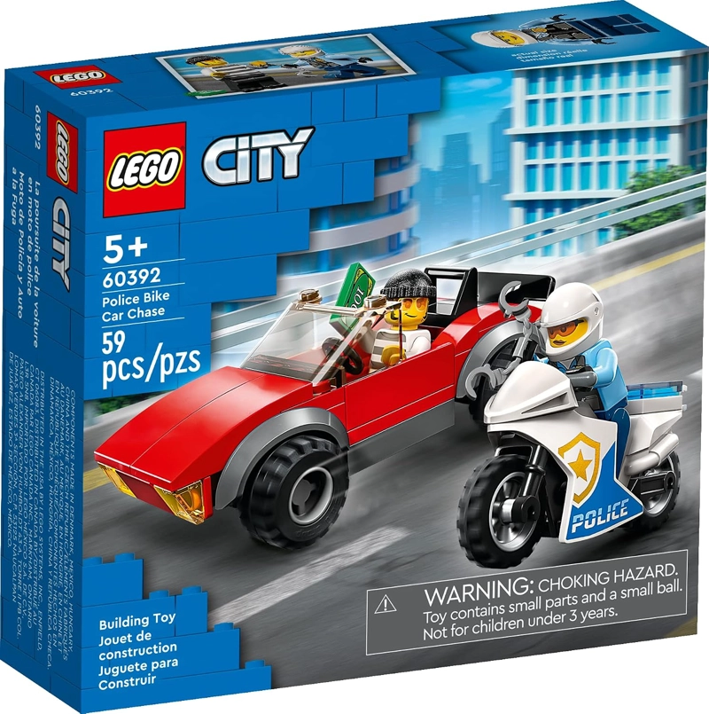 LEGO CITY POLICE BIKE CAR CHASE 60392, JUGUETE CON VEHICULO DE CARRERAS Y JUGUETES DE MOTOCICLETA - 4