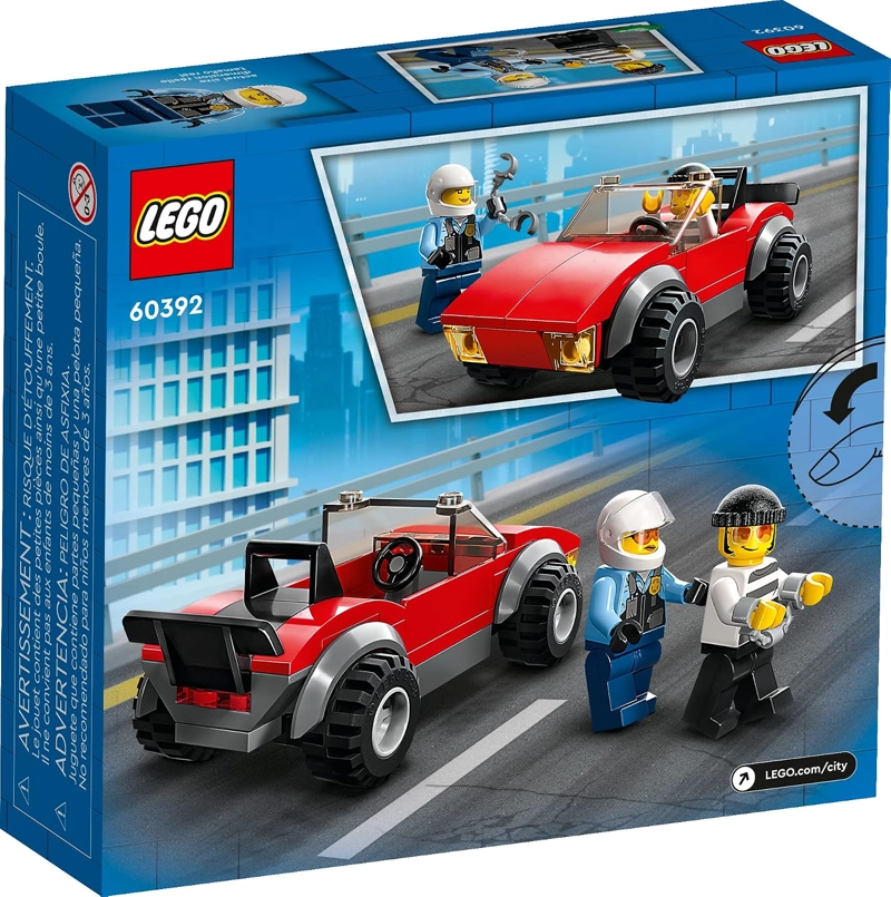 LEGO CITY POLICE BIKE CAR CHASE 60392, JUGUETE CON VEHICULO DE CARRERAS Y JUGUETES DE MOTOCICLETA - 5