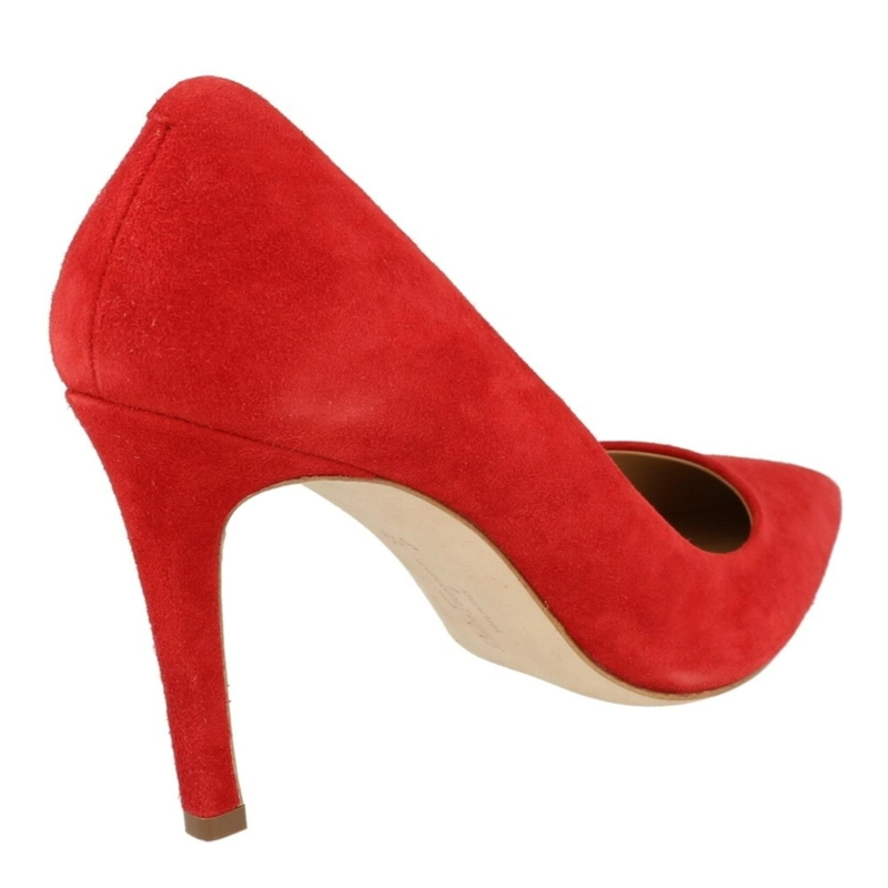 ZAPATOS DE TACON FERRAGAMO ILARY X5 DE GAMUZA PARA MUJER COLOR ROJO - 3