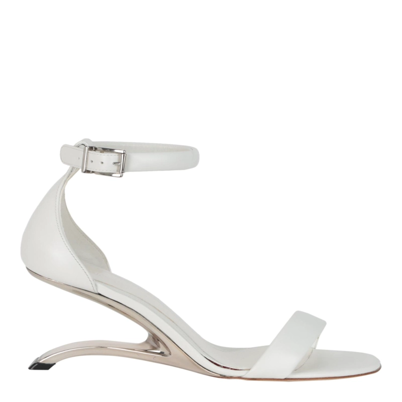 SANDALIAS DE TACON ALTO ALEXANDER MCQUEEN ARC PARA MUJER EN COLOR MARFIL - 1