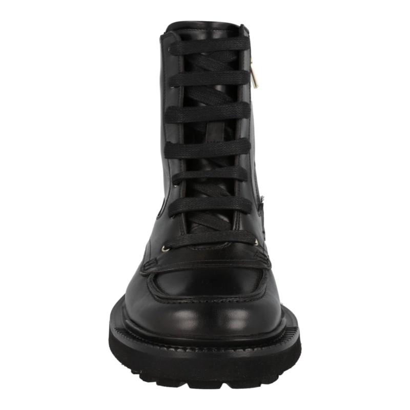 BOTAS DE COMBATE DE PIEL FERRAGAMO PARA MUJER EN COLOR NEGRO - 4