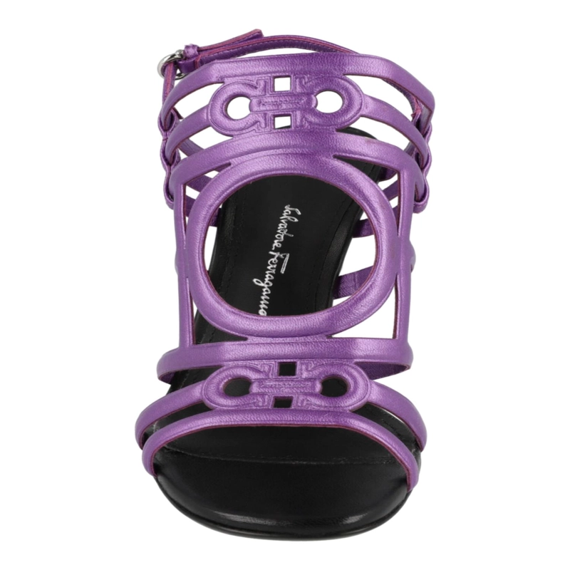 SANDALIAS FERRAGAMO FLORENZA SLINGBACK PARA MUJER EN COLOR MORADO - 4