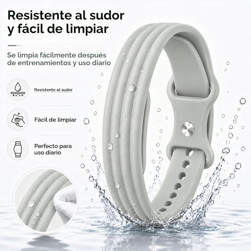 CORREA DE SILICONA COMPATIBLE CON GOOGLE FITBIT AIR, CORREA DE REPUESTO SUAVE Y AJUSTABLE - 5