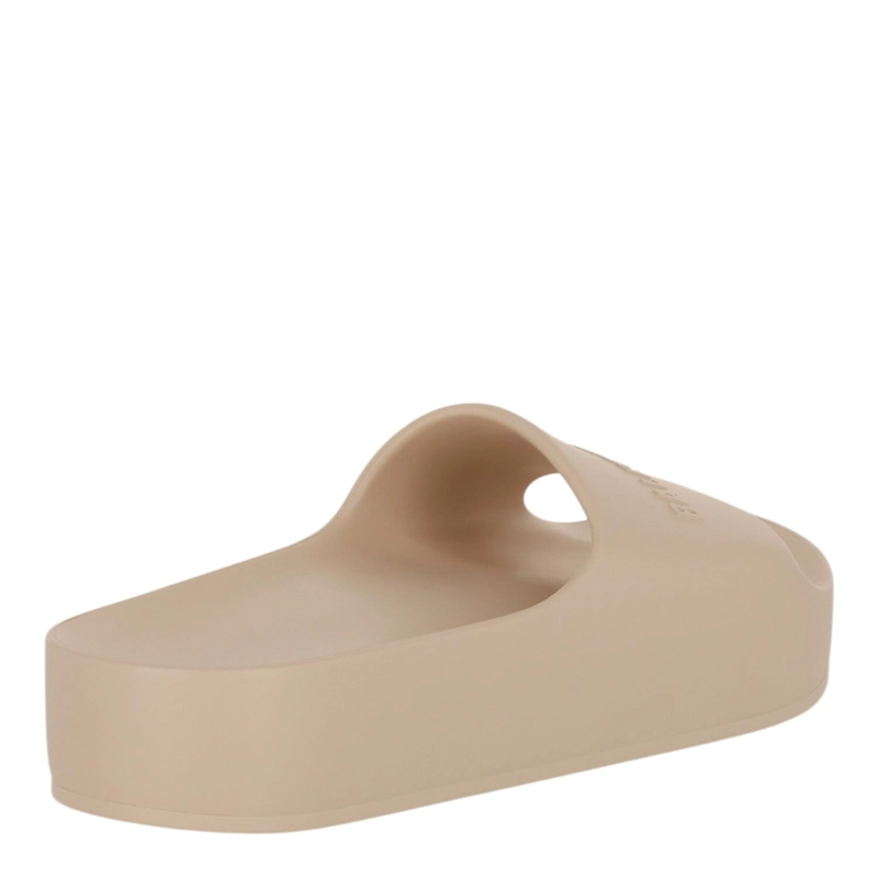 SANDALIAS BALENCIAGA CHUNKY LOGO SLIDE PARA MUJER EN COLOR BEIGE ARENA - 3