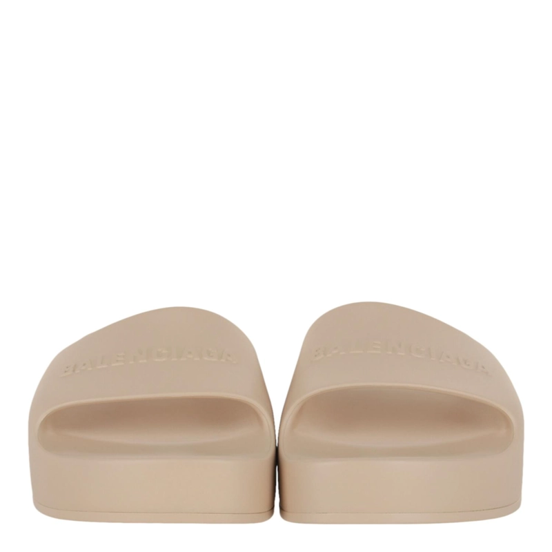 SANDALIAS BALENCIAGA CHUNKY LOGO SLIDE PARA MUJER EN COLOR BEIGE ARENA - 5