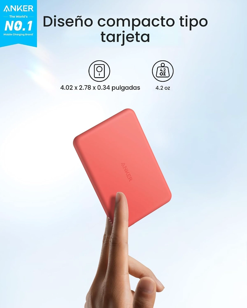 ANKER MAGGO POWER BANK, PAQUETE DE BATERIA MAGNE TICA ULTRADELGADA DE 5,000 MAH, CARGADOR PORTATIL - 2