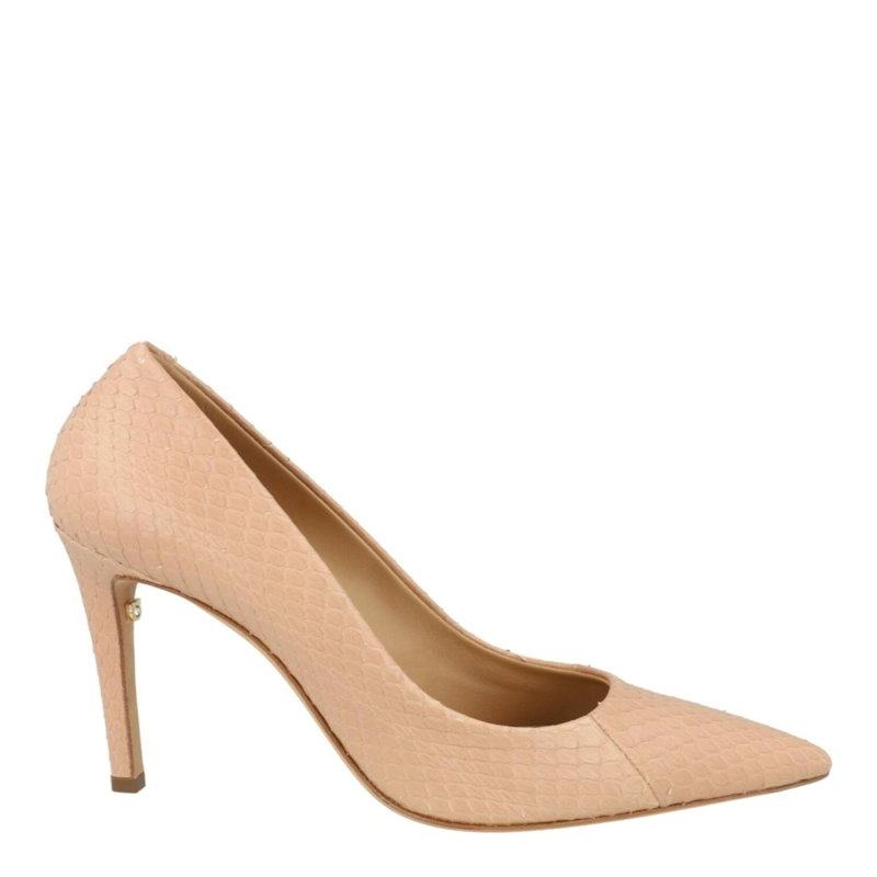 ZAPATOS DE TACON FERRAGAMO IIARY X5 CON FORMA DE PIEL DE SERPIENTE PARA MUJER EN FORMA DE HUESO - 1