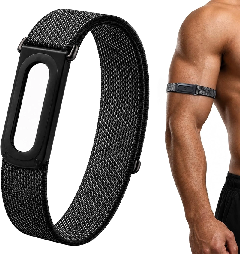 CORREA DE NAILON PARA BICEPS COMPATIBLE CON GOOGLE FITBIT AIR, CORREA DE BRAZO TEJIDA ELASTICA - 1